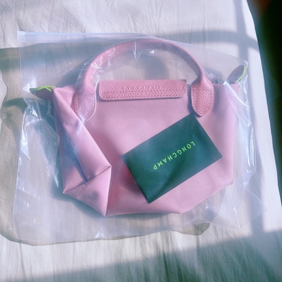 LONGCHAMP LE PLIAGE GREEN POUCH PINK - Picture 3 of 12